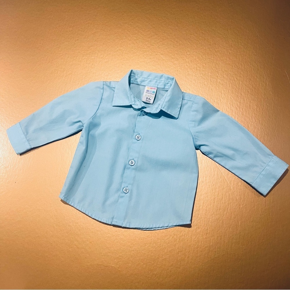 Healthtex Baby Blue Button Down Shirt 3-6 Months